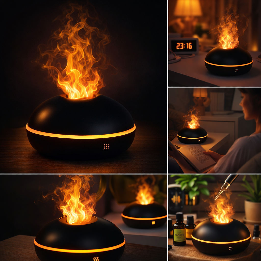 Difusor Aromático Flame LED | Efecto Fuego Real + Aromaterapia Premium